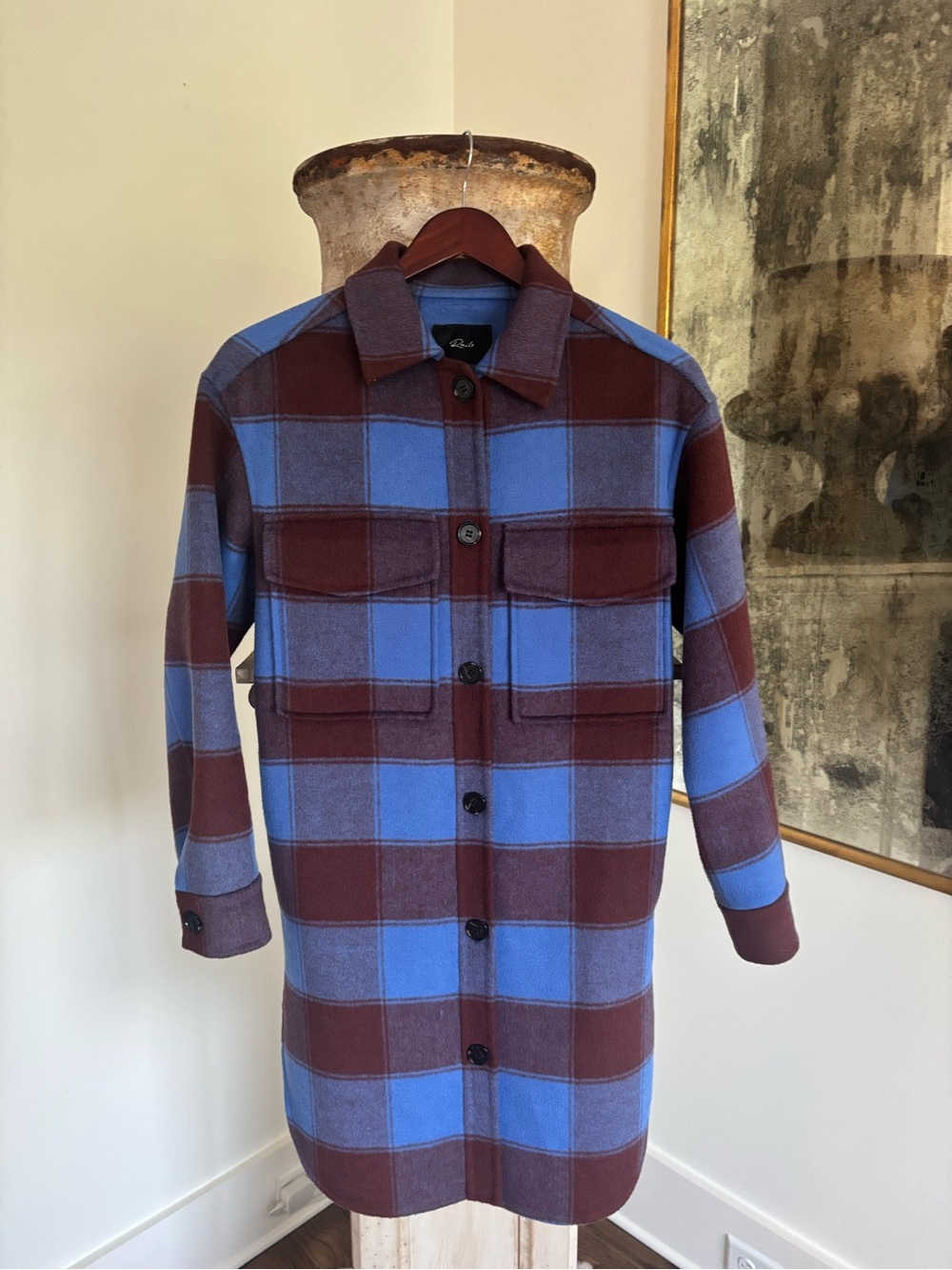 Rails Plaid Long Shacket Coat